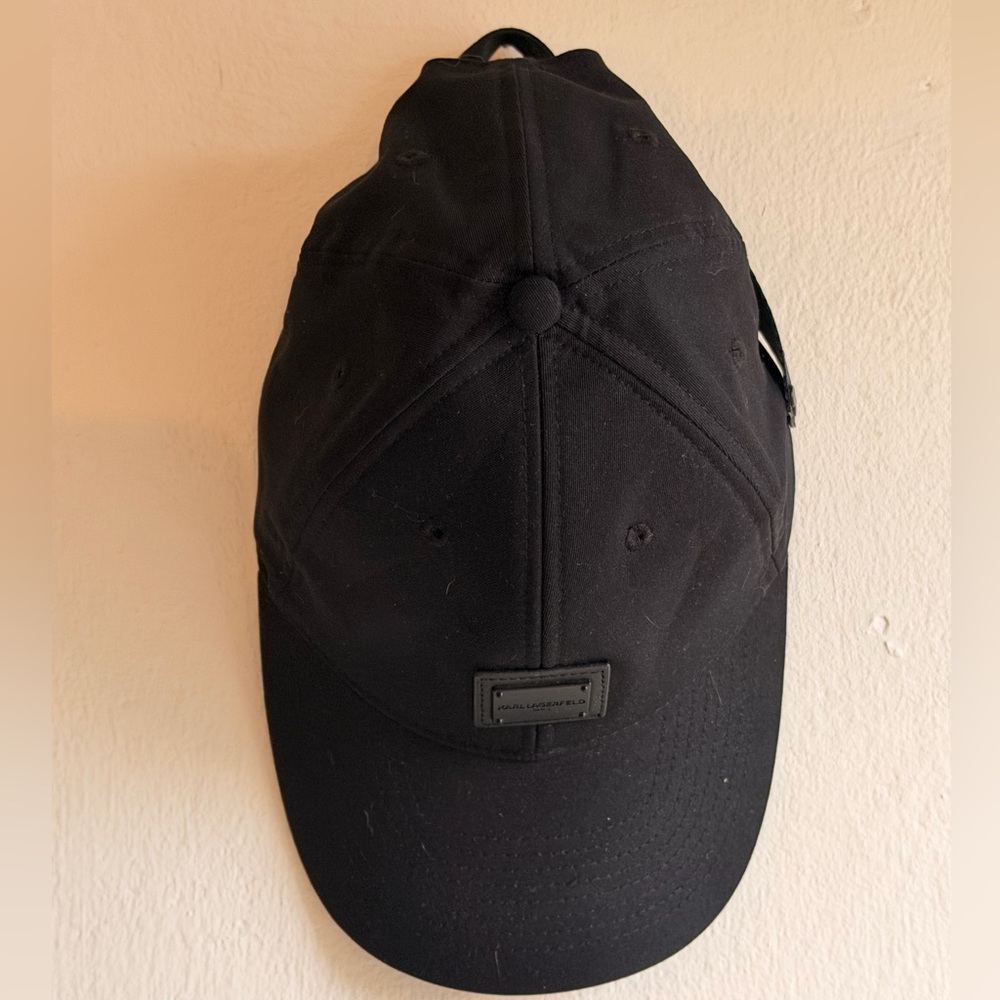 Karl Lagerfeld Black Adjustable Cap - Picture 2 of 6